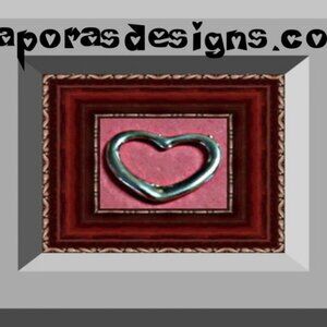 Silver Tone Heart Design Charm For Necklaces, Bracelets & Anklets